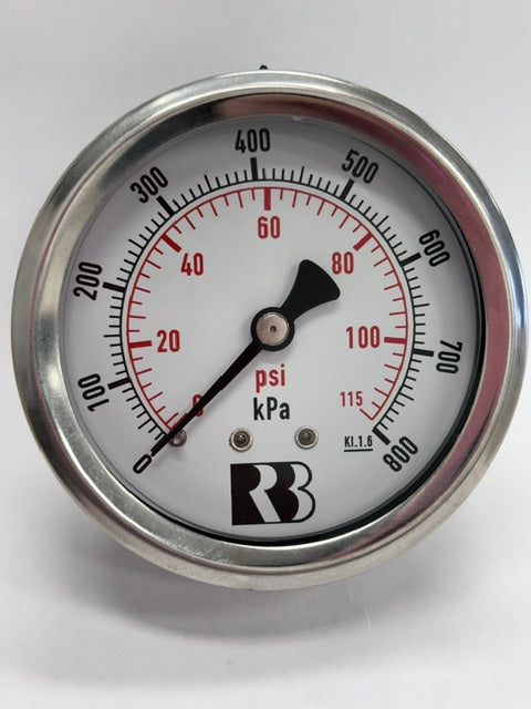 127674 - 0-116PSI Rear Entry Guage