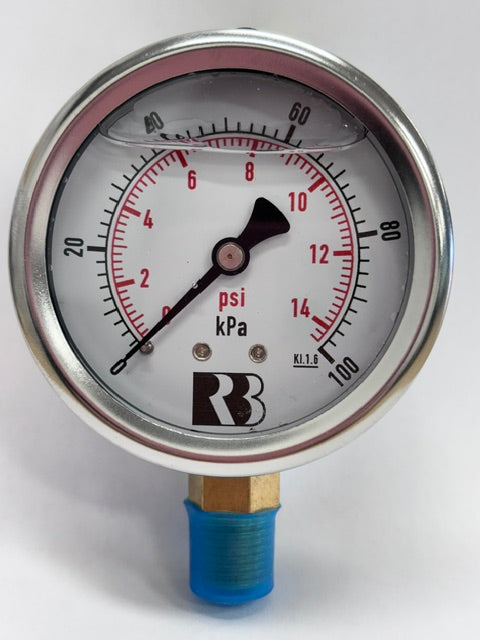 127682 - Pressure Gauge 0-14.5 Psi  B/E