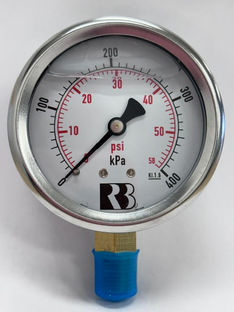 127688 - Pressure Gauge 58Psi 63Mm Face B/E