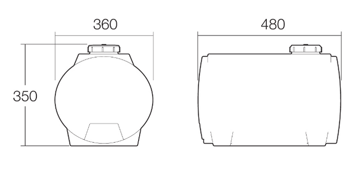 Gr-35/NAT - 35Lt Spray Tank Natural ( 480L x 360W x 350H )