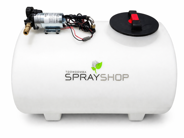 TSS-200E 200Ltr sprayer w/- 10mtr hose, RL10 spray gun, 107psi 6.8L/m Shurflo pump. (820L x 640W x 600H) 21Kg dry weight.